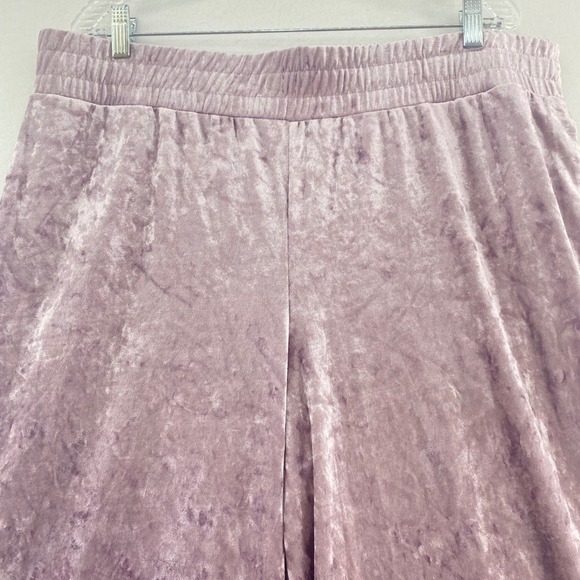 A New Day Crushed Velvet Wide Leg Lounge Pants Comfy Casual XXL‎ Mauve - Picture 1 of 8